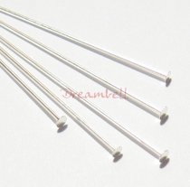 20x Sterling Silver Headpins Head pins 22ga 1.5″