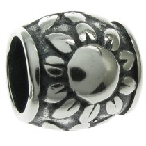 Sterling Silver The Sun Tube Bead for European Charm Bracelets