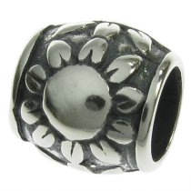 Sterling Silver The Sun Tube Bead for European Charm Bracelets