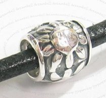 Sterling Silver The Sun Tube Bead for European Charm Bracelets