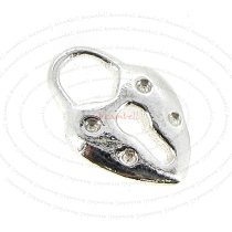 STERLING SILVER LOVE HEART LOCK DANGLE CHARM PENDANT 10.6mm