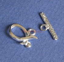 1x Sterling silver Ribbon Toggle Clasp