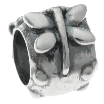 Sterling Silver Dragonfly Butterfly Flower Tube Bead for European Charm Bracelets
