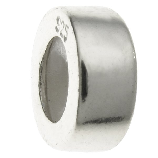 Sterling Silver STOPPER WITH RUBBER Round Bead for European Charm Bracelets