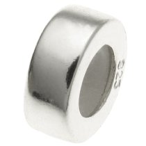 Sterling Silver STOPPER WITH RUBBER Round Bead for European Charm Bracelets