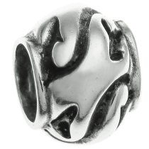 Sterling Silver SWIRL Round for European Charm Bracelets 9mm