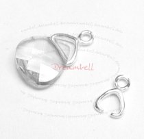 2x Sterling Silver Pendant Bail Earring dangle Clasp