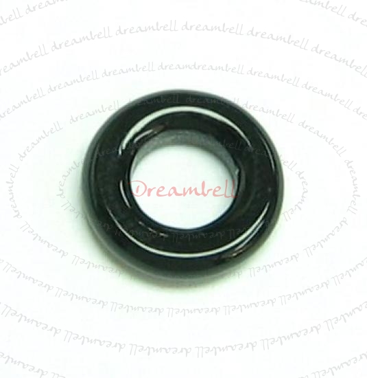 2x Black Agate Onyx Round Rondelle Bead 10mm for European Charm Bracelets