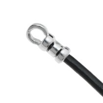 10x Sterling Silver 1mm LEATHER Cord CRIMP END CAP
