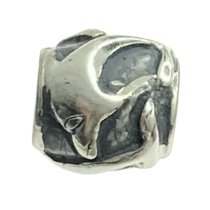 Sterling silver DOLPHIN Barrel Bead for European Charm Bracelets