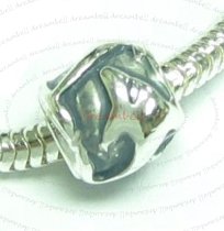 Sterling silver DOLPHIN Barrel Bead for European Charm Bracelets
