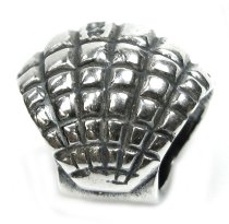 STERLING SILVER SEA Shell Bead for European Charm Bracelets 10mm