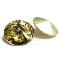 2x Swarovski Elements Rivoli Stone Crystal 1122 Light Peach 14mm