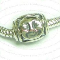 Sterling Silver Smily Happy Buddah Bead for European Charm Bracelets 11mm