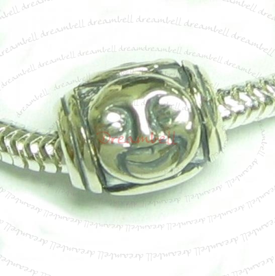 Sterling Silver Smily Happy Buddah Bead for European Charm Bracelets 11mm