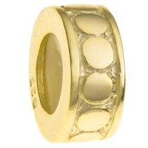 Gold 925 Sterling Silver STOPPER RUBBER CIRCLE DOT ROUND Bead for European Charm Bracelets