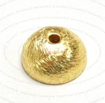 2x 22K Gold plated over Sterling Silver Bead Round Cap 8mm