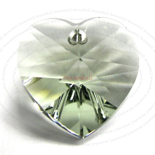 1x Swarovski Crystal Heart Charm pendant Black Diamond 18mm 6202