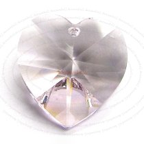 1x Swarovski Crystal Heart Charm pendant Light Amethyst 18mm 6202