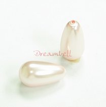 4x Swarovski crystal 5816 Pearl Drops Rosaline half drilled 11.5mm