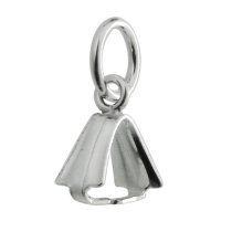 2x Sterling Silver Ice Pick Pinch in Bail Pendant Connector Clasp with Jumpring