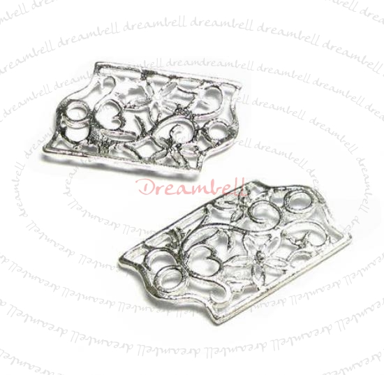 2x STERLING SILVER FLOWER Chandelier earrings CURVE CONNECTOR 18.5mm