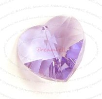 1x Swarovski Crystal Heart Charm pendant Violet 18mm 6202