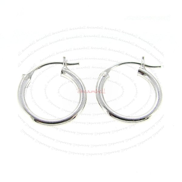 2x Sterling Silver Hoop Chandelier Earrings for European Dangle Bead Charm