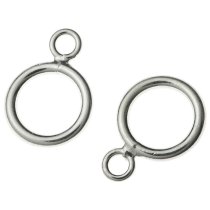 10x Sterling Silver CLOSED DOUBLE Pendant Connector JUMP RING 5mm