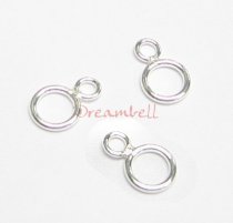 10x Sterling Silver CLOSED DOUBLE Pendant Connector JUMP RING 5mm