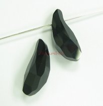 2x Swarovski Elements Crystal 5531 Aquiline Bead Pendant Jet Black 18mm