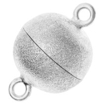 1x Sterling Silver 1 strand Round Ball Stardust Magnetic Clasp 10mm