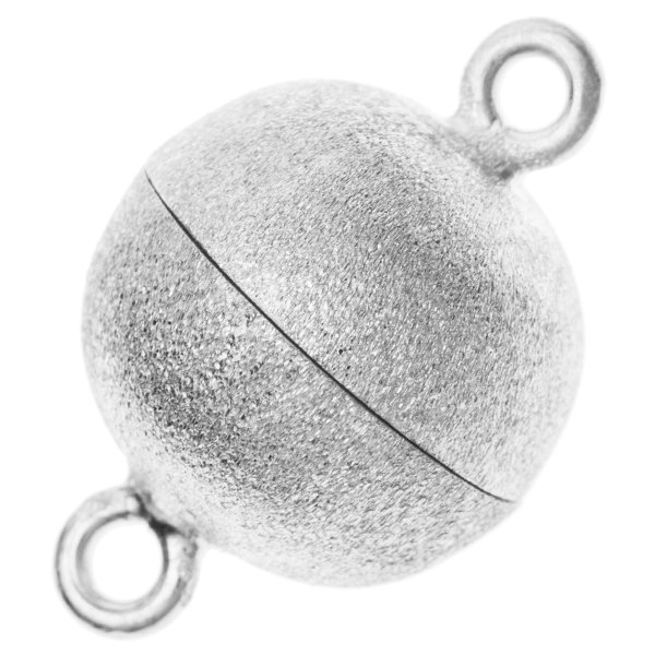 1x Sterling Silver 1 strand Round Ball Stardust Magnetic Clasp 12mm