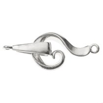 1x STERLING SILVER FLOWER HOOK EYE S CLASP BEAD 30mm