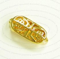 1x Gold Sterling SILVER 1-STRAND OVAL CLASSIC CHINESE PEARL BOX CLASP