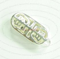 1x Sterling SILVER 1-STRAND OVAL CLASSIC CHINESE PEARL BOX CLASP