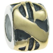 14k gold Plated 925 Sterling Silver Silver DOLLAR SIGN LOGO Bead for European Charm Bracelets