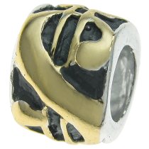 14k gold Plated 925 Sterling Silver Silver DOLLAR SIGN LOGO Bead for European Charm Bracelets