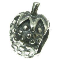 antique sterling silver Strawberry Bead for European Charm Bracelets