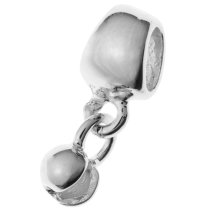 1x Sterling Silver Pendant Crimp Bead Cover Bail Clasp