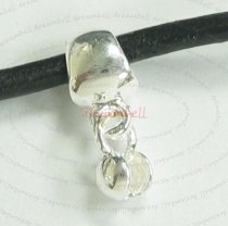 1x Sterling Silver Pendant Crimp Bead Cover Bail Clasp