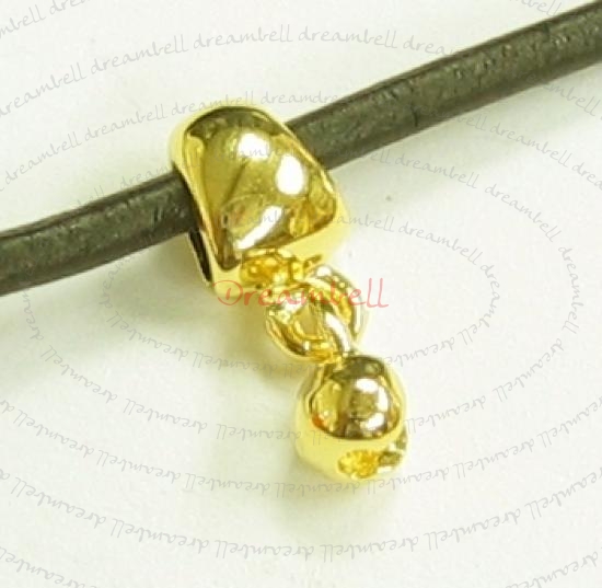 1x 14K Real Gold Plated Sterling Silver Pendant Crimp Bead Cover Bail Clasp