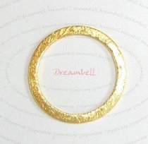 14K Vermeil Gold plated Silver SATIN MATTE Finish Round hoop Jump ring Connector 18mm
