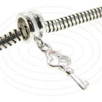 Sterling Silver KEY Dangle Bead for European Charm Bracelets