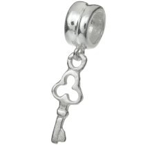 Sterling Silver KEY Dangle Bead for European Charm Bracelets
