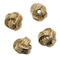 4x 14k Gold Sterling Silver 4mm Round Woven Spacer Bead