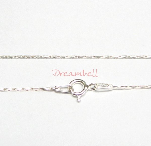 1x Sterling Silver Cardano Chain Necklace 1.3mm 1.6mm w/ spring ring 18"