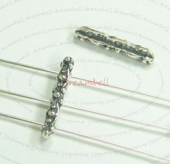 2x Sterling silver 3 Strand Flower bead spacer 15.8mm