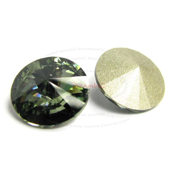6x Swarovski Elements Rivoli Stone Crystal 1122 Black Diamond 12mm