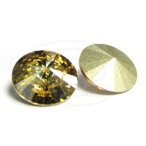 6x Swarovski Elements Rivoli Stone Crystal 1122 Golden Shadow 12mm